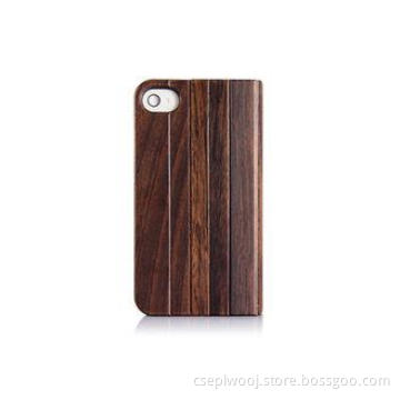 Handmade Bois De Wood And Leather Cell Phone Case , Iphone